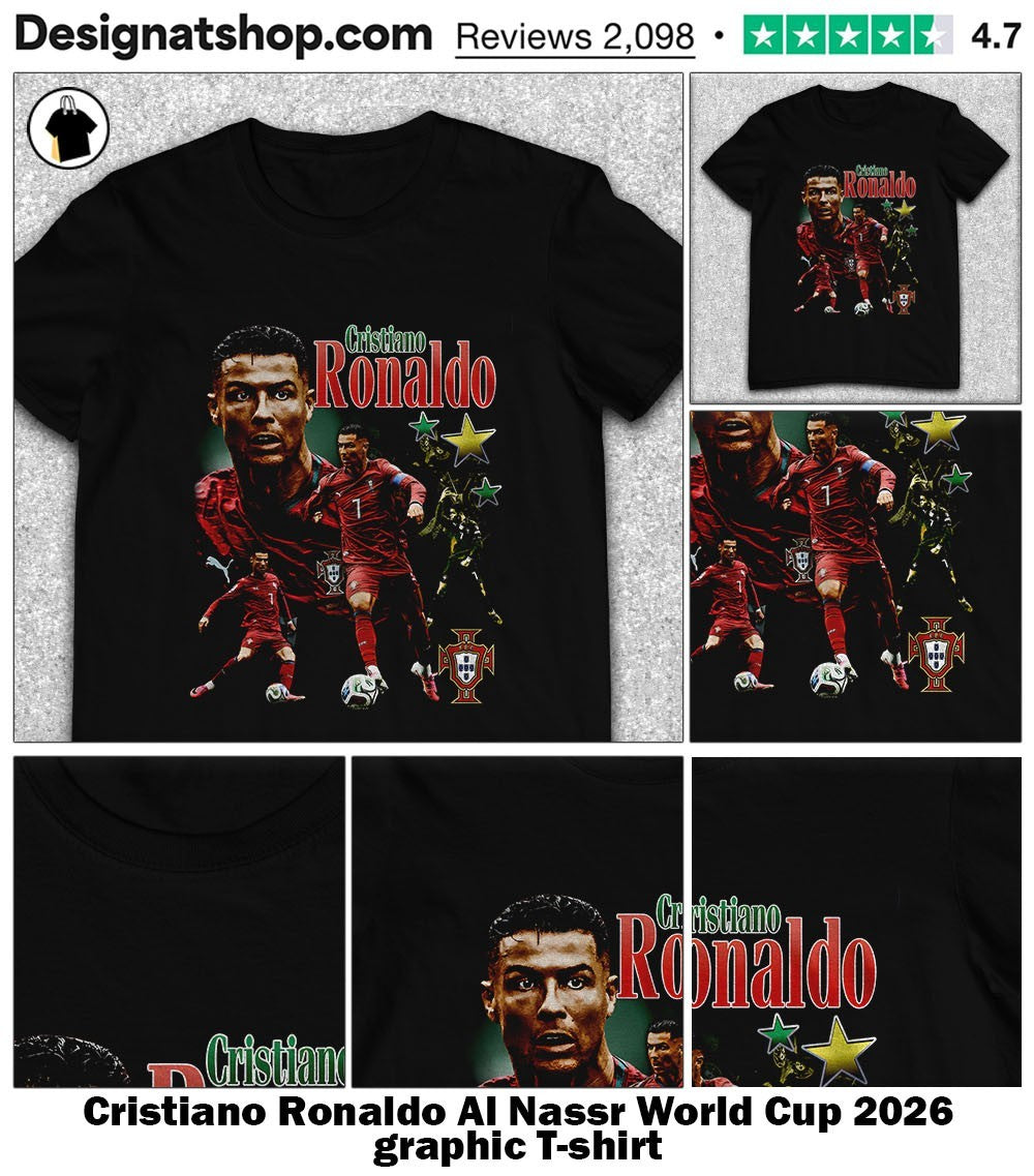 Cristiano Ronaldo Al Nassr World Cup 2026 graphic - Adult & Kids T-Shirts, Sweatshirts & Hoodies apparel design preview 1