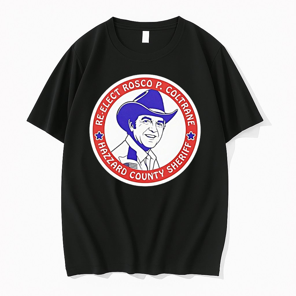 Re Elect Rosco P Coltrane Hazzard County Sheriff - Adult & Kids T-Shirts, Sweatshirts & Hoodies apparel design preview 1