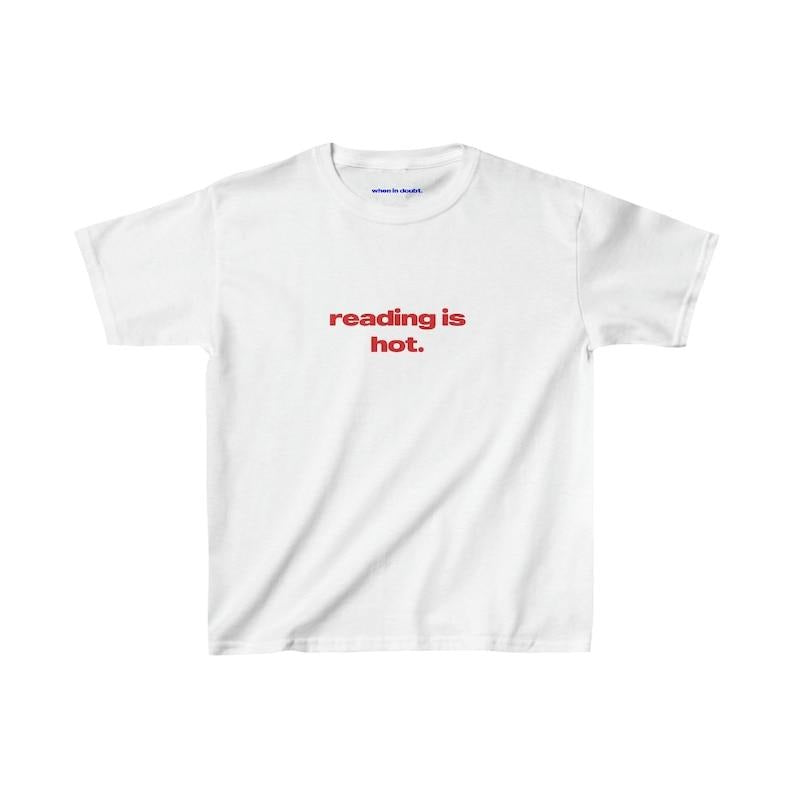 Reading Is Hot Baby Heavy Cotton Iconic Slogan 90s - Adult & Kids T-Shirts, Sweatshirts & Hoodies apparel design preview 1