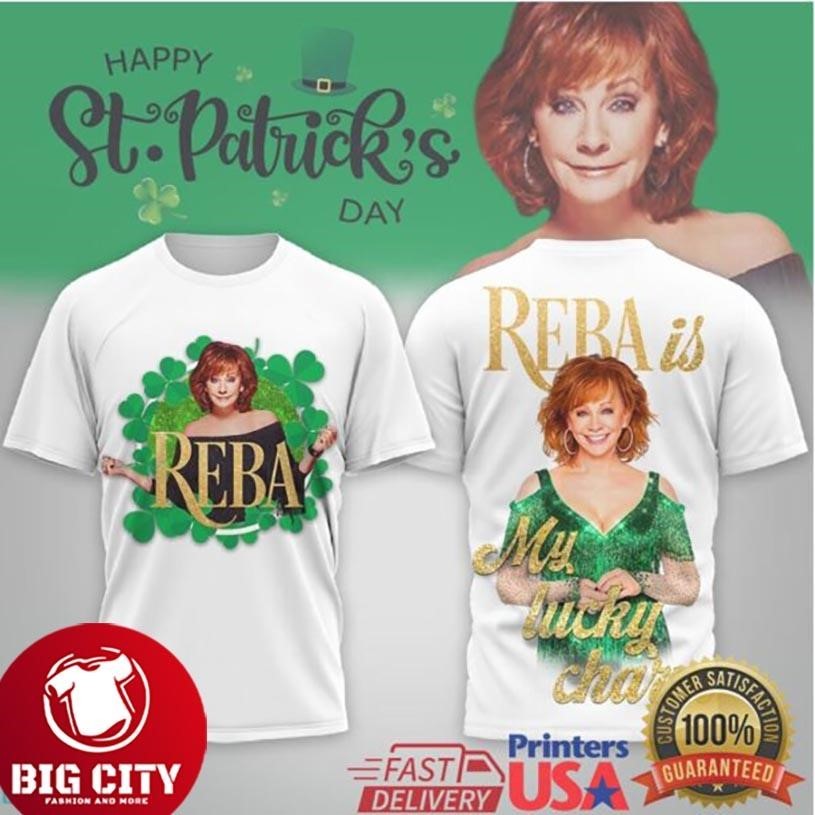 Reba McEntire St. Patrick's Day My Lucky Charm - Adult & Kids T-Shirts, Sweatshirts & Hoodies apparel design preview 1