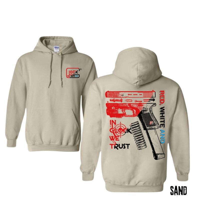Red White GLock We Trust Menswear Classic - Adult & Kids T-Shirts, Sweatshirts & Hoodies apparel design preview 1
