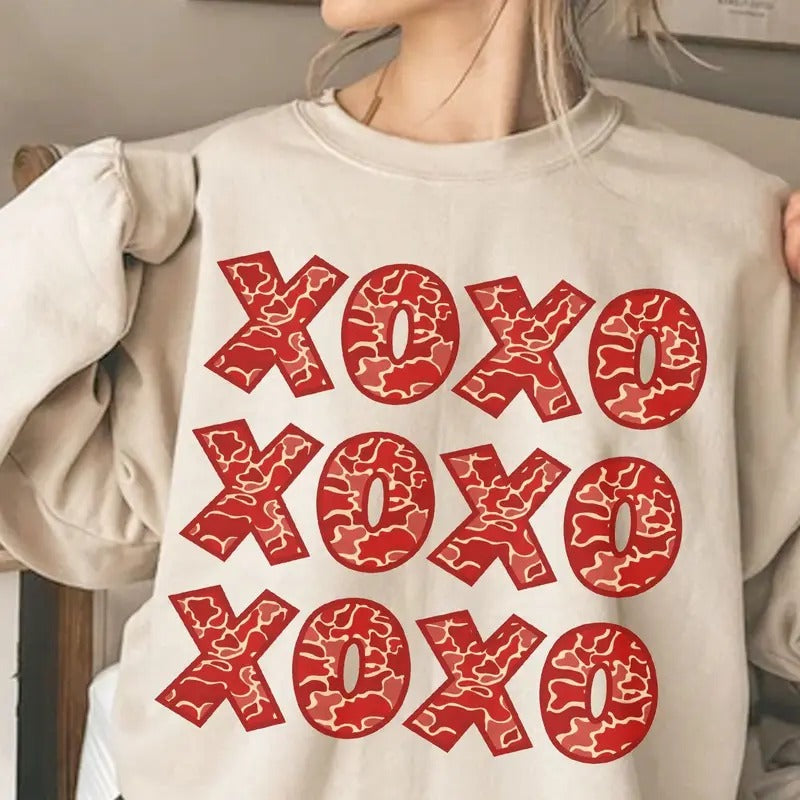 Red Camoflage Valentines Xoxo Camo Wife Mom Hunting - Adult & Kids T-Shirts, Sweatshirts & Hoodies apparel design preview 1