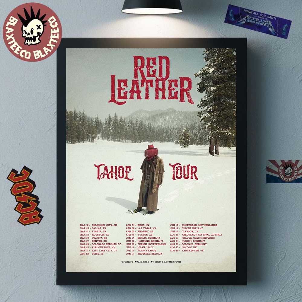 Red Leather Tahoe Tour 2026 Schedule Dates Home Decor - Adult & Kids T-Shirts, Sweatshirts & Hoodies apparel design preview 1