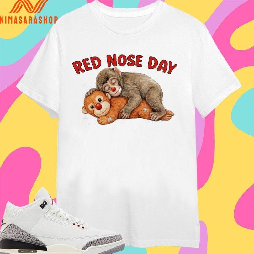 Red Nose Day Punch Monkey Viral 2026 - Adult & Kids T-Shirts, Sweatshirts & Hoodies apparel design preview 1