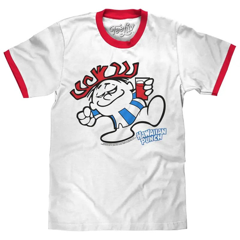 Hawaiian Punch Ringer White Red - Adult & Kids T-Shirts, Sweatshirts & Hoodies apparel design preview 1