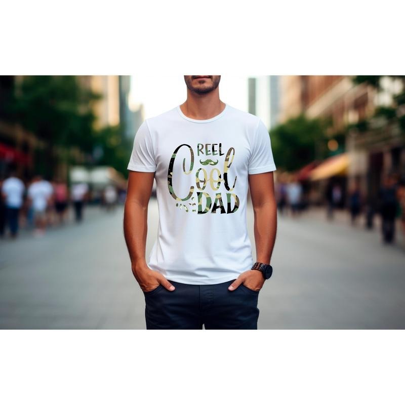 Reel Cool Dad Fishing Shirtfisherman T Shirtfather - Adult & Kids T-Shirts, Sweatshirts & Hoodies apparel design preview 1