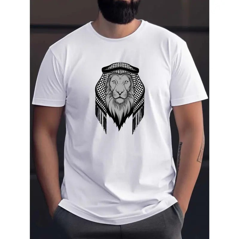 Regal Lion Keffiyeh Print Short Sleeve Comfy Stretchy - Adult & Kids T-Shirts, Sweatshirts & Hoodies apparel design preview 1