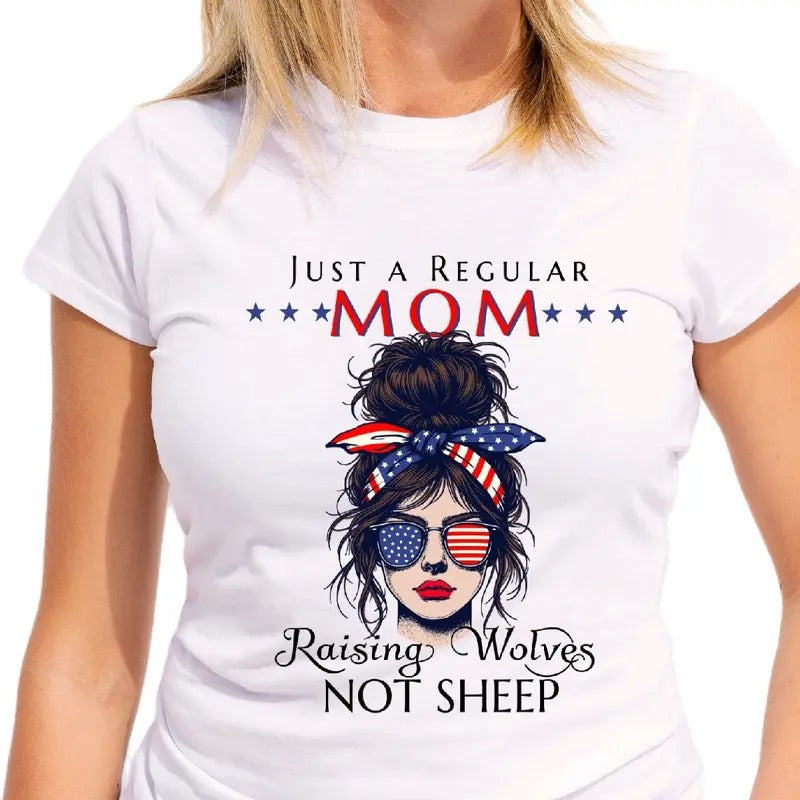 Regular Mom Raising Wolves Top Womenswear Comfort - Adult & Kids T-Shirts, Sweatshirts & Hoodies apparel design preview 1