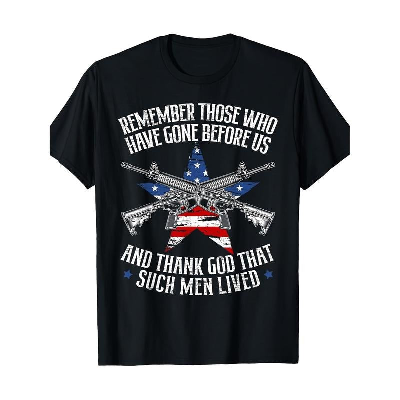 Remember Fallen Soldiers USA Flag American Memorial - Adult & Kids T-Shirts, Sweatshirts & Hoodies apparel design preview 1