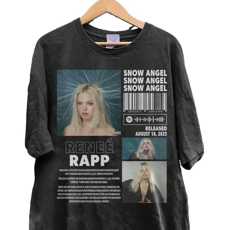 Renee Rapp Music Snow Angel Album 90s Tour 2024 - Adult & Kids T-Shirts, Sweatshirts & Hoodies apparel design preview 1