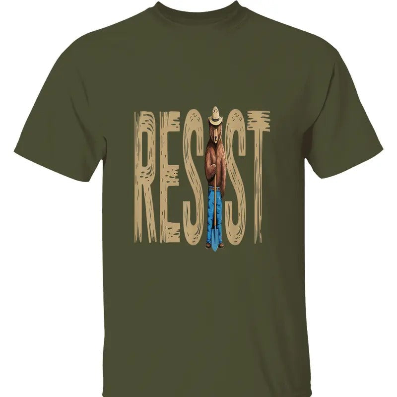 Resist Bear Political Anti Trump Fascist Protest - Adult & Kids T-Shirts, Sweatshirts & Hoodies apparel design preview 1
