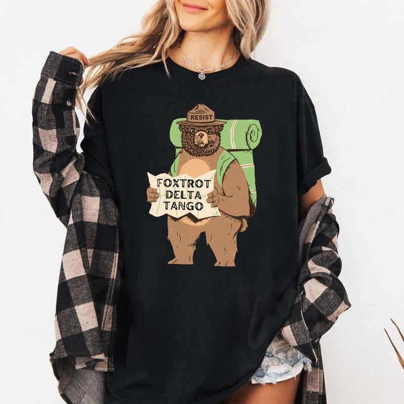 Resist Bear Foxtrot Delta Tango Anti Trump National - Adult & Kids T-Shirts, Sweatshirts & Hoodies apparel design preview 1