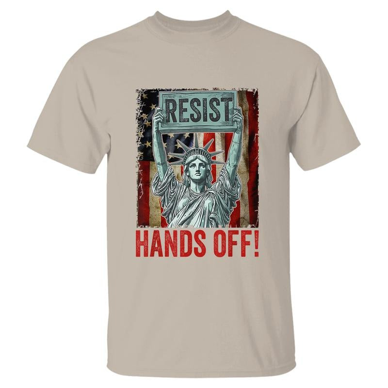 Resist Hands Off Powerful Political Statue Liberty - Adult & Kids T-Shirts, Sweatshirts & Hoodies apparel design preview 1