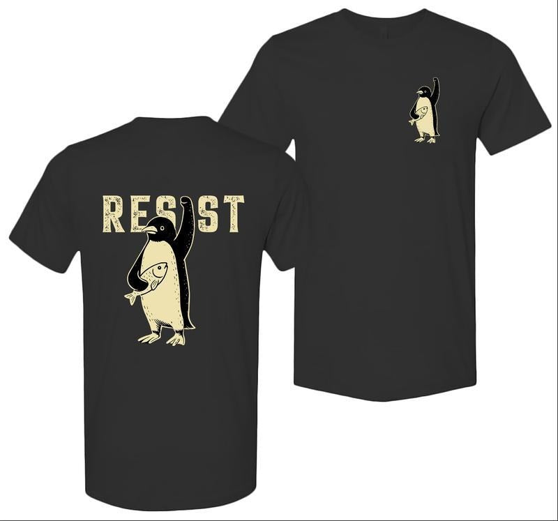 Resist Penguins Against Tariffs Printed Cotton - Adult & Kids T-Shirts, Sweatshirts & Hoodies apparel design preview 1