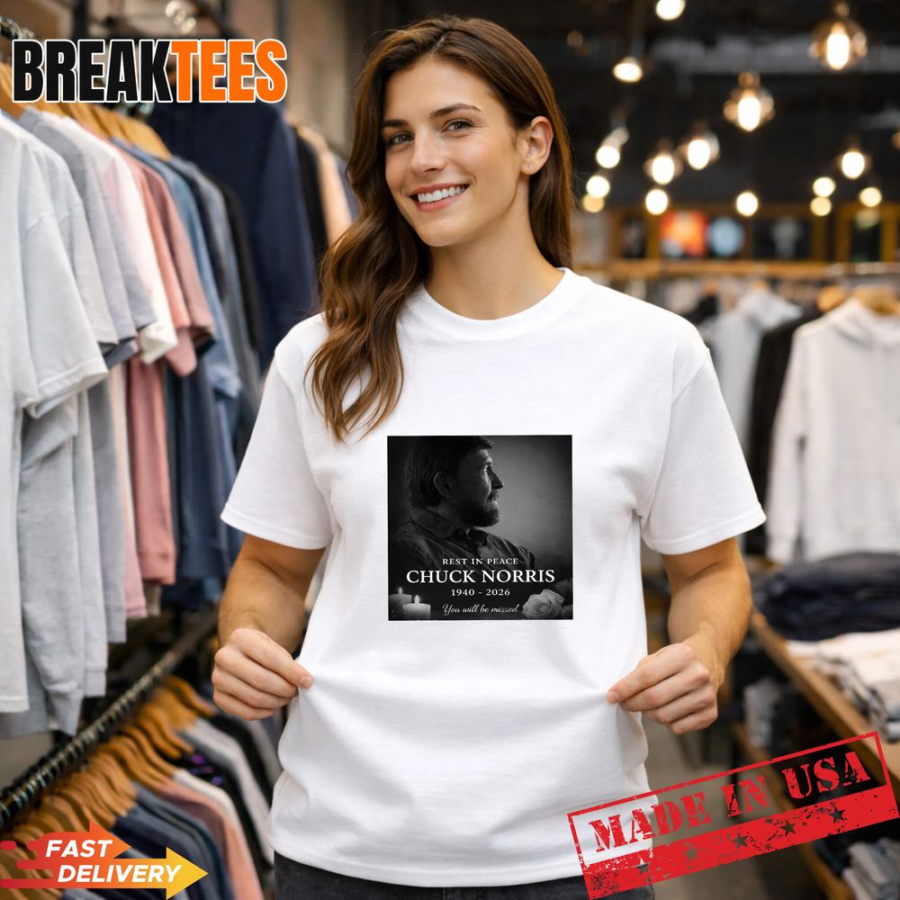 Rest In Peace Chuck Norris 1940-2026 Memorial Legend - Adult & Kids T-Shirts, Sweatshirts & Hoodies apparel design preview 1