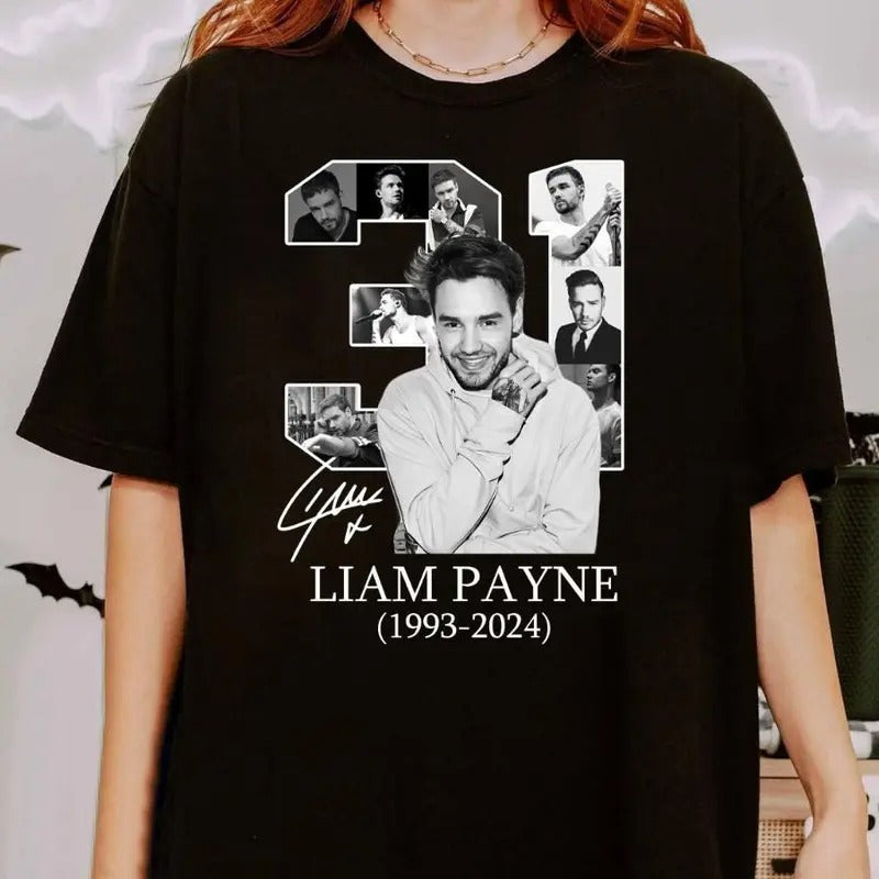 Rest Peace Liam Payne Vintage Black Thank You - Adult & Kids T-Shirts, Sweatshirts & Hoodies apparel design preview 1