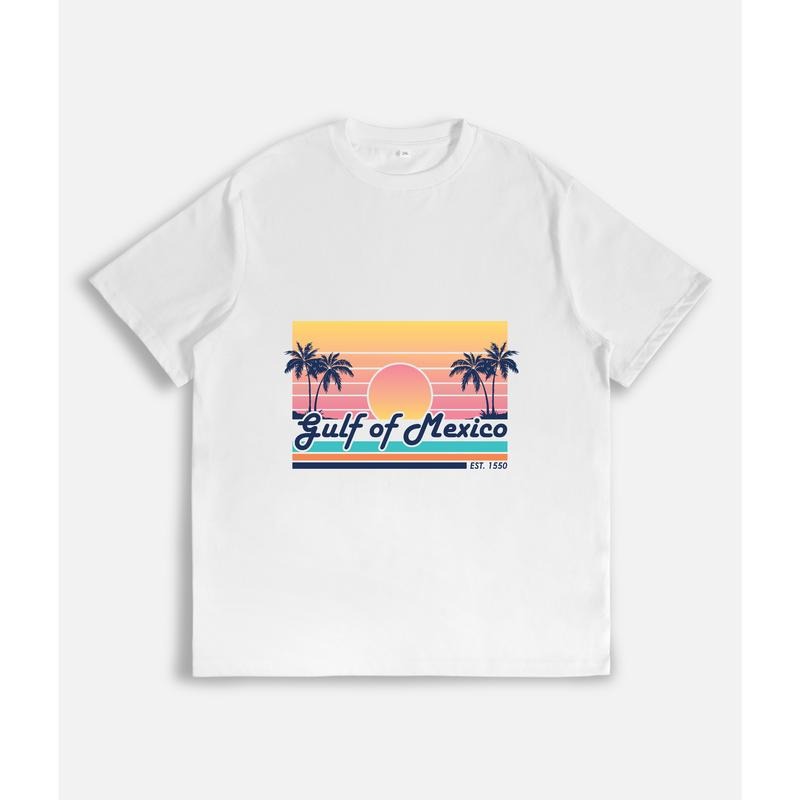 Retro Inspired Tropical "Gulf Mexico Est. 1550" - Adult & Kids T-Shirts, Sweatshirts & Hoodies apparel design preview 1