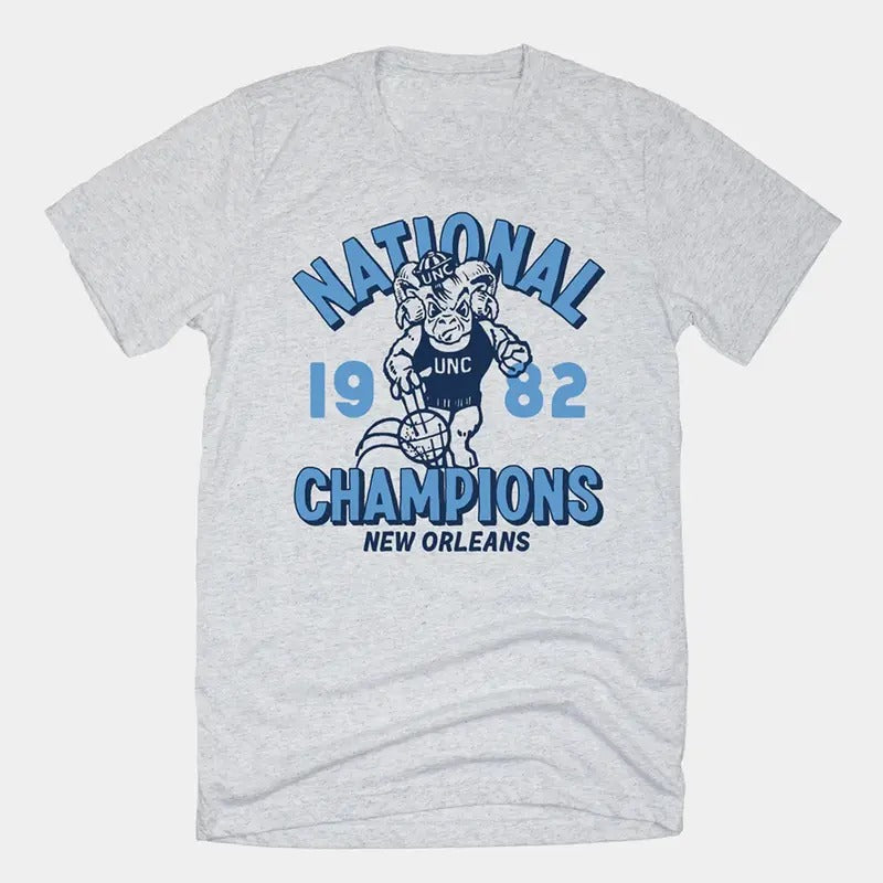 Retro 1982 UNC Basketball Champions Classic Gildan - Adult & Kids T-Shirts, Sweatshirts & Hoodies apparel design preview 1