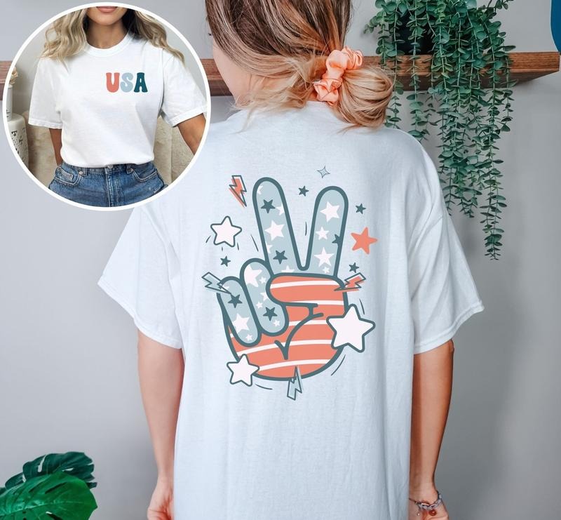 Retro 4th July Groovy USA Stars Stripes America - Adult & Kids T-Shirts, Sweatshirts & Hoodies apparel design preview 1