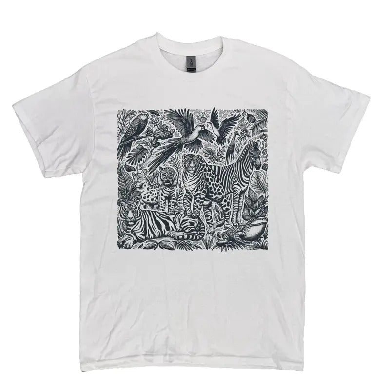 Retro 90s Rainforest Vintage Wildlife Washed Lovers - Adult & Kids T-Shirts, Sweatshirts & Hoodies apparel design preview 1