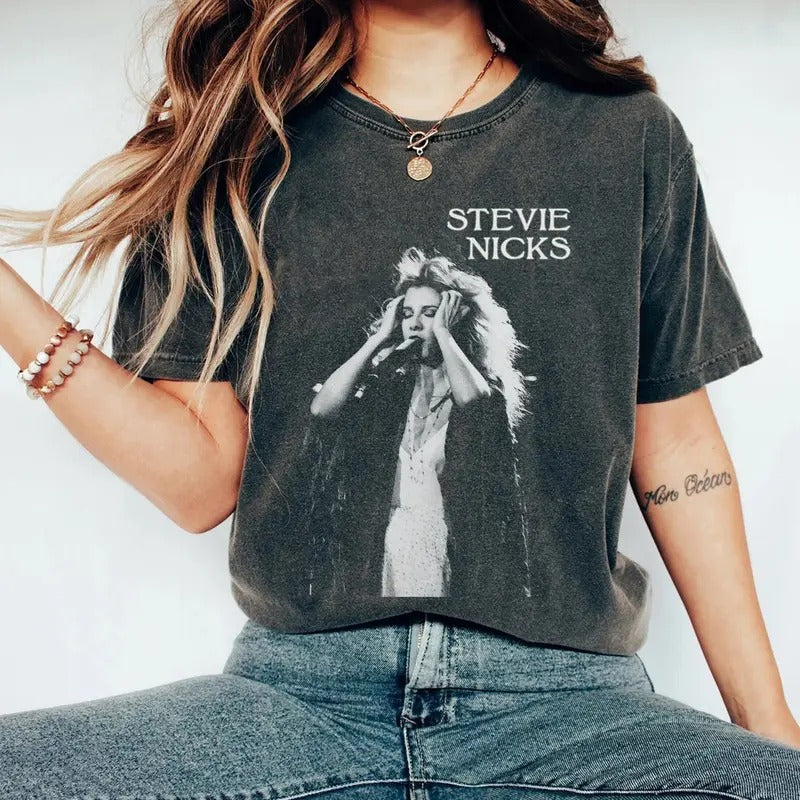 Retro 90s Stevie Nicks Tour 2024 Album Rock Band Fans - Adult & Kids T-Shirts, Sweatshirts & Hoodies apparel design preview 1