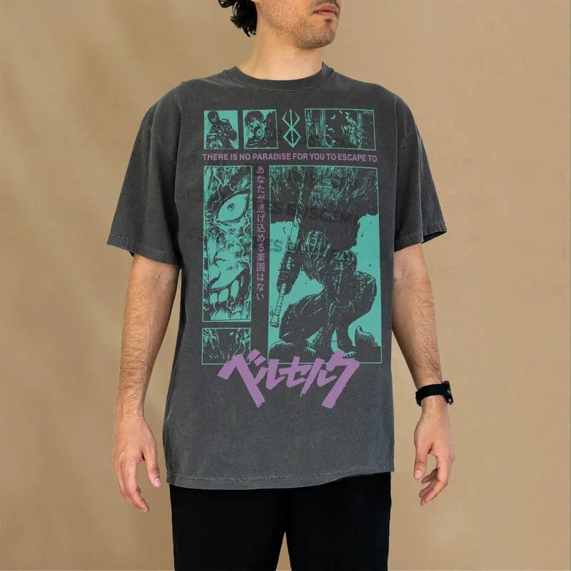 Retro Anime Vintage 90s Manga TV Show Grunge - Adult & Kids T-Shirts, Sweatshirts & Hoodies apparel design preview 1