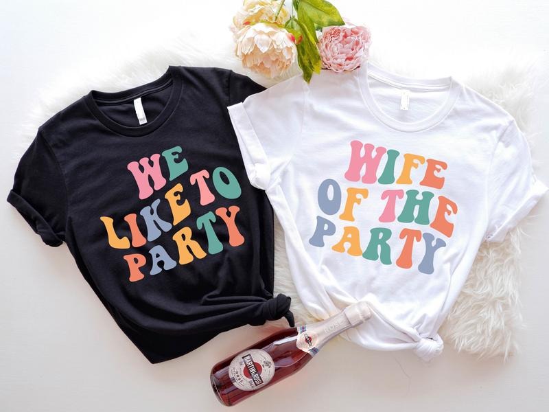 Retro Bachelorette Party Wife We Like Matching - Adult & Kids T-Shirts, Sweatshirts & Hoodies apparel design preview 1