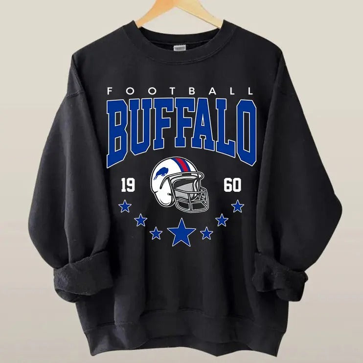 Retro Buffalo Football Vintage Fan - Adult & Kids T-Shirts, Sweatshirts & Hoodies apparel design preview 1