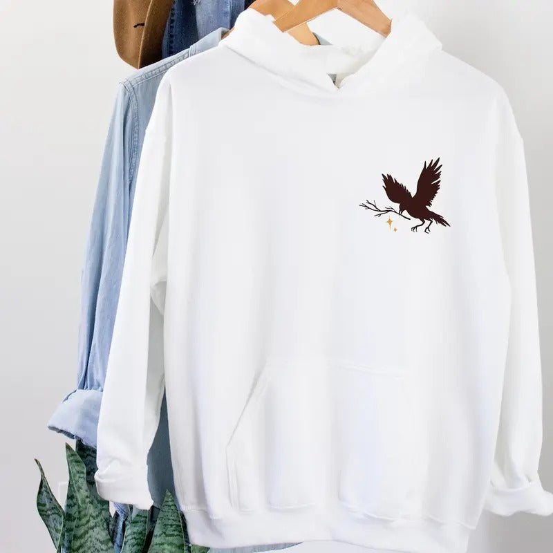 Retro Calestial Bird Moon Back Front Both Printed - Adult & Kids T-Shirts, Sweatshirts & Hoodies apparel design preview 1