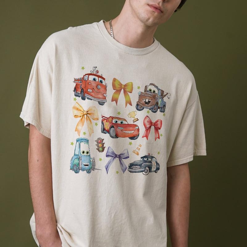 Retro Car Coquette Magical Bows Friends Family - Adult & Kids T-Shirts, Sweatshirts & Hoodies apparel design preview 1