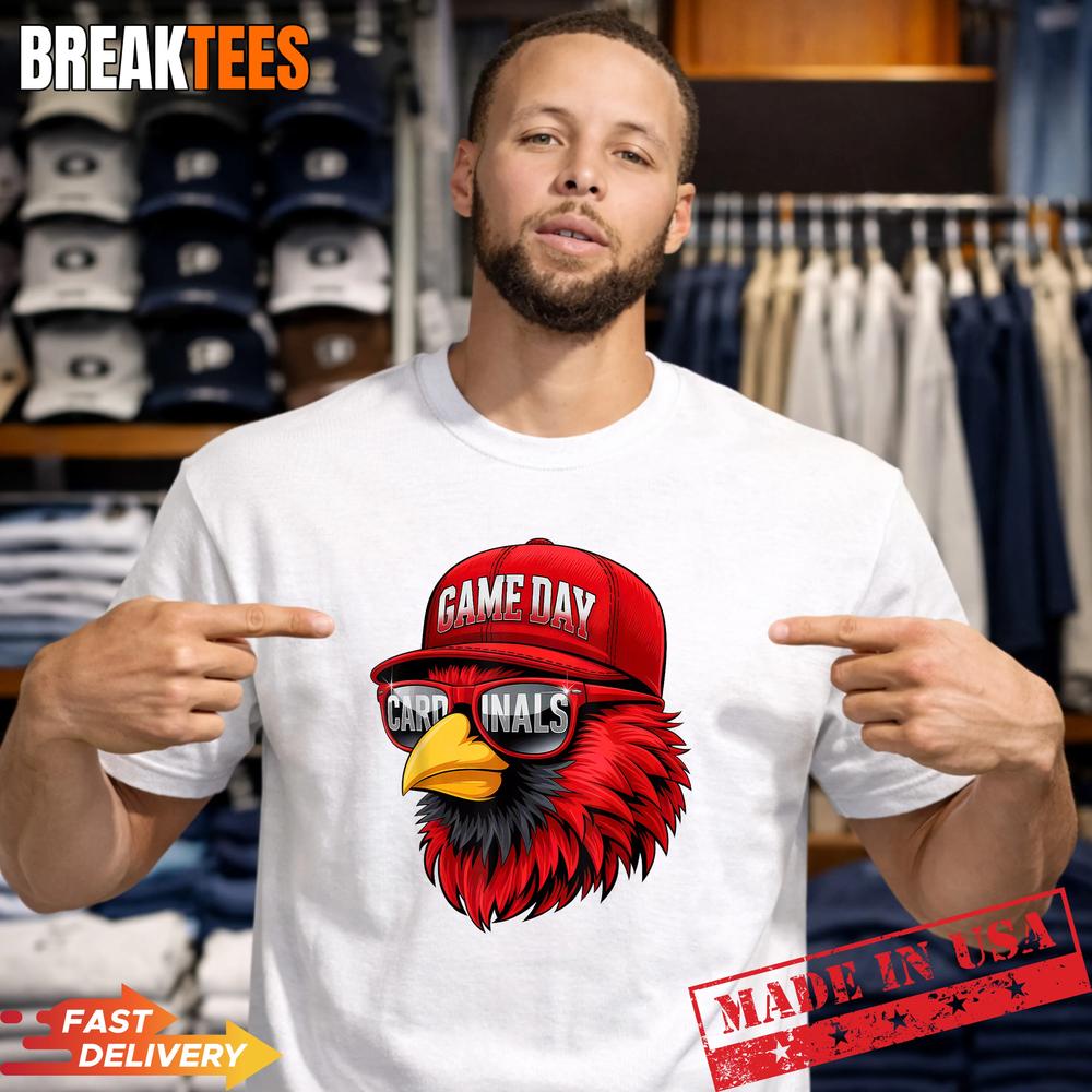 Retro Cardinal Baseball Game Day - Adult & Kids T-Shirts, Sweatshirts & Hoodies apparel design preview 1