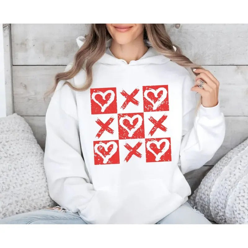 Retro Checkered Heart Valentines Hearts Love Coquette - Adult & Kids T-Shirts, Sweatshirts & Hoodies apparel design preview 1