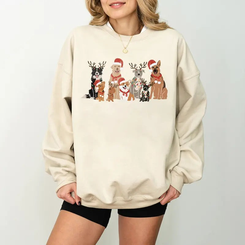 Retro Dog Owner Dogg Lover Xmas - Adult & Kids T-Shirts, Sweatshirts & Hoodies apparel design preview 1