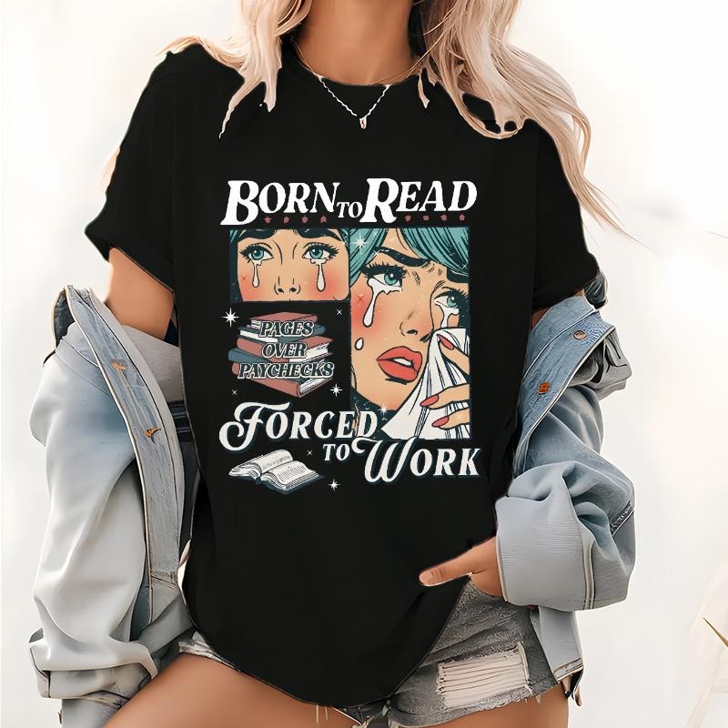 Retro Comfort Born Read Bookish Funny Reader Book - Adult & Kids T-Shirts, Sweatshirts & Hoodies apparel design preview 1