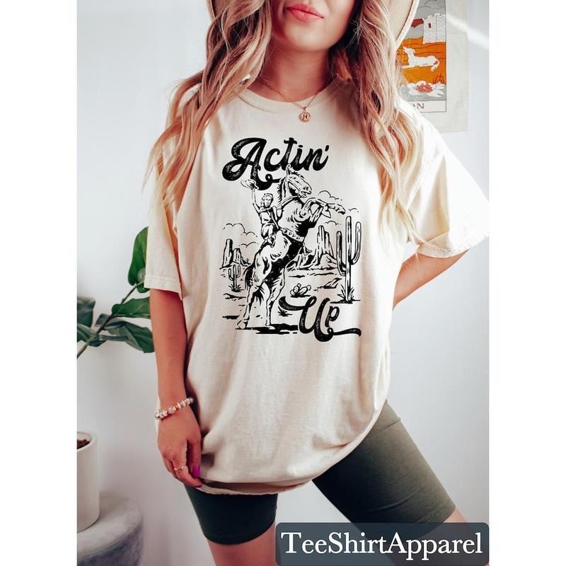 Retro Cowgirl Western Rodeo Country Girl Cowboy - Adult & Kids T-Shirts, Sweatshirts & Hoodies apparel design preview 1