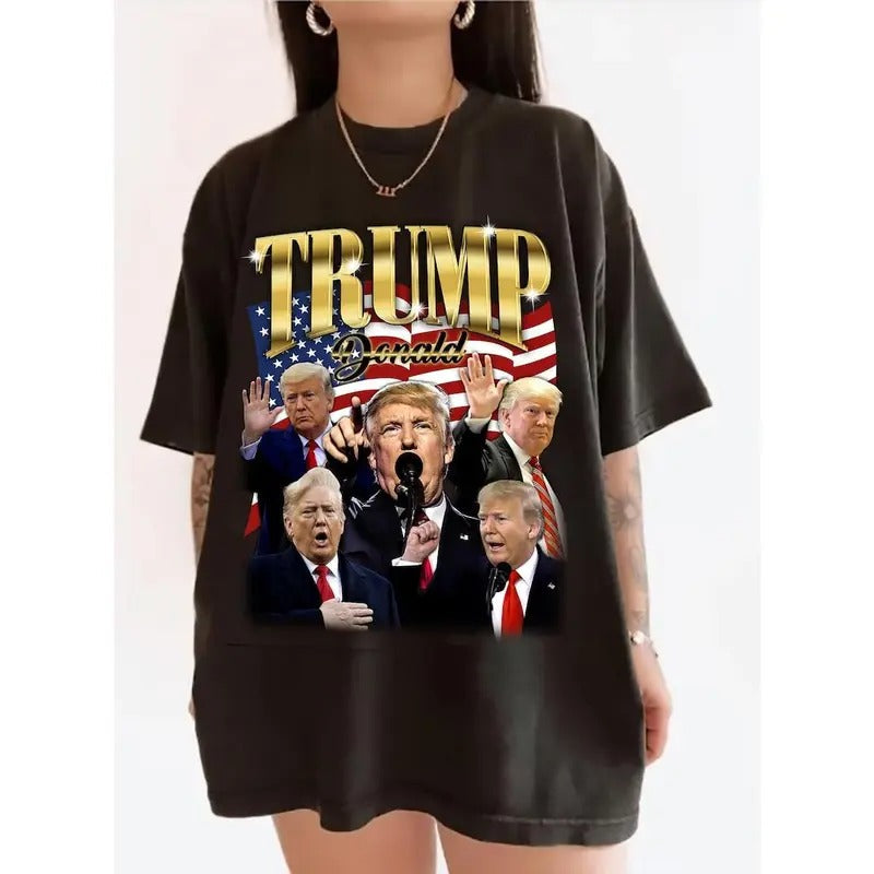 Retro Donald Trump Homage Fan 90s - Adult & Kids T-Shirts, Sweatshirts & Hoodies apparel design preview 1