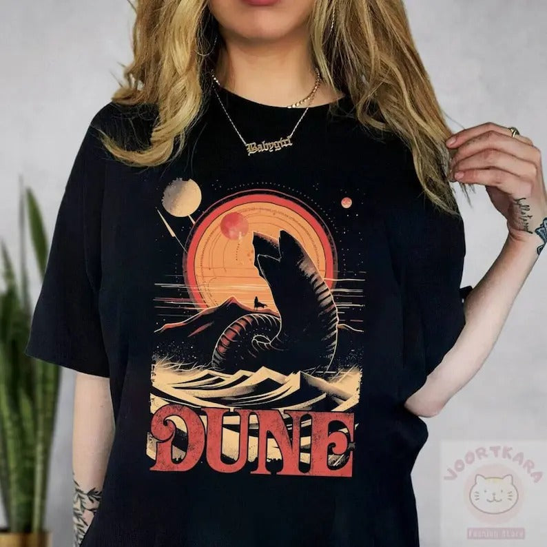 Retro Dun Sandworm 2024 Medium Crew Neck Summer - Adult & Kids T-Shirts, Sweatshirts & Hoodies apparel design preview 1