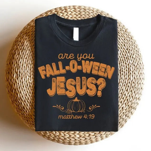 Retro Fall Religious 'Are You O Ween Jesus?' - Adult & Kids T-Shirts, Sweatshirts & Hoodies apparel design preview 1