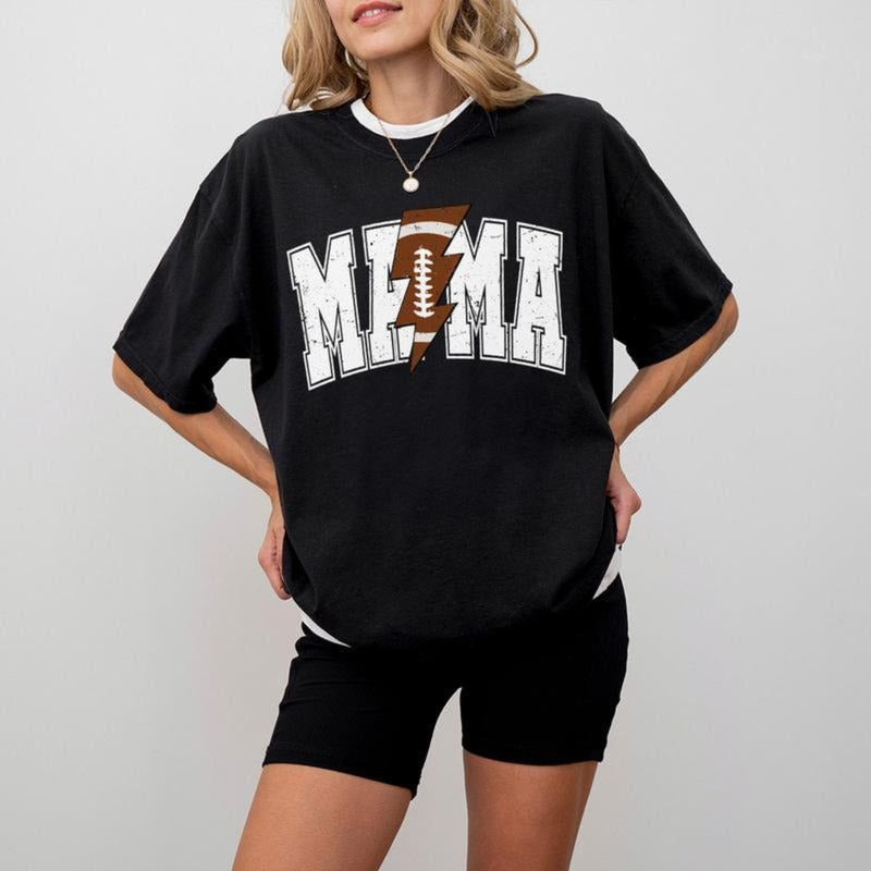 Retro Football Mama Mom Comfort Fall Autumn Coquette - Adult & Kids T-Shirts, Sweatshirts & Hoodies apparel design preview 1