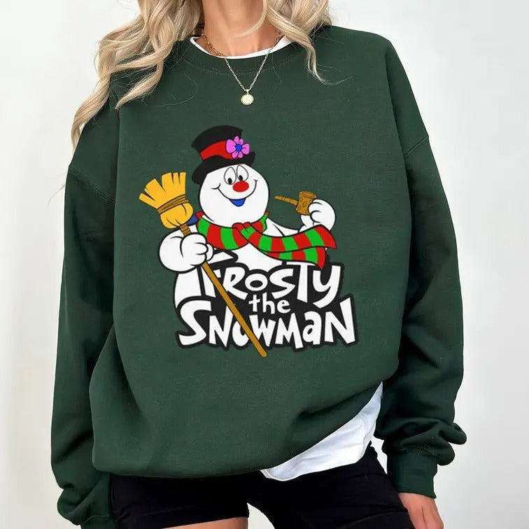 Retro Frosty Xmas Snowman Vintage Cartoon Movie - Adult & Kids T-Shirts, Sweatshirts & Hoodies apparel design preview 1