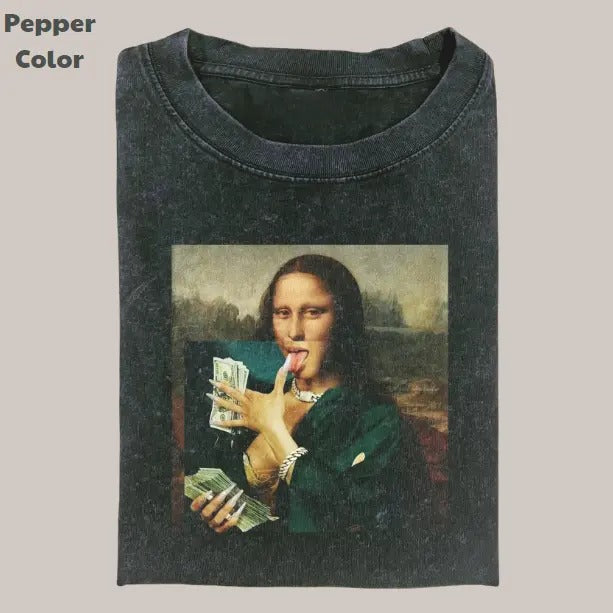 Retro Funny Vintage Mona Dollar Meme Cringe Dumb - Adult & Kids T-Shirts, Sweatshirts & Hoodies apparel design preview 1