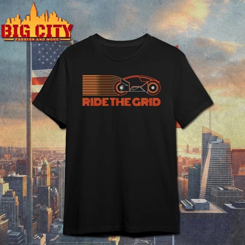 Retro Futurism Ride The Grid - Adult & Kids T-Shirts, Sweatshirts & Hoodies apparel design preview 1