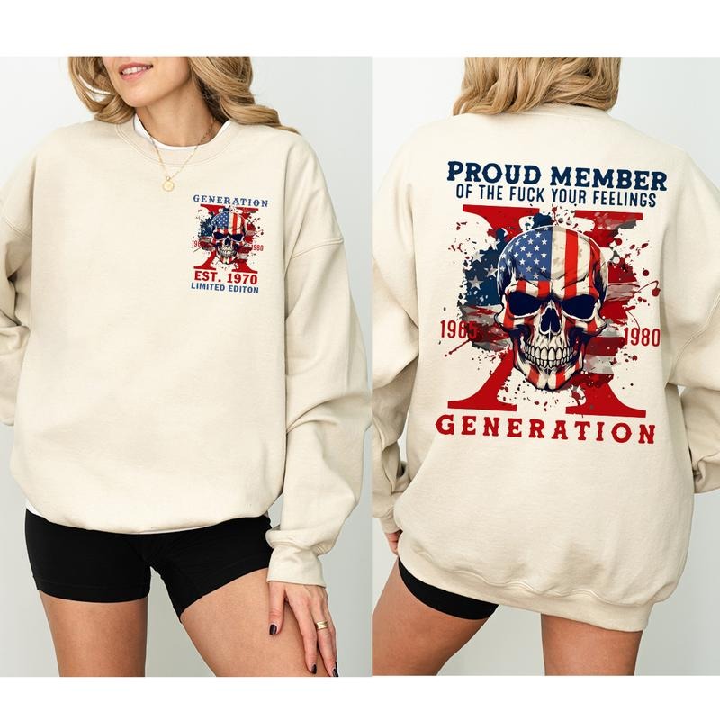 Retro Gen X Custom Year Customize Proud Raised Hose - Adult & Kids T-Shirts, Sweatshirts & Hoodies apparel design preview 1