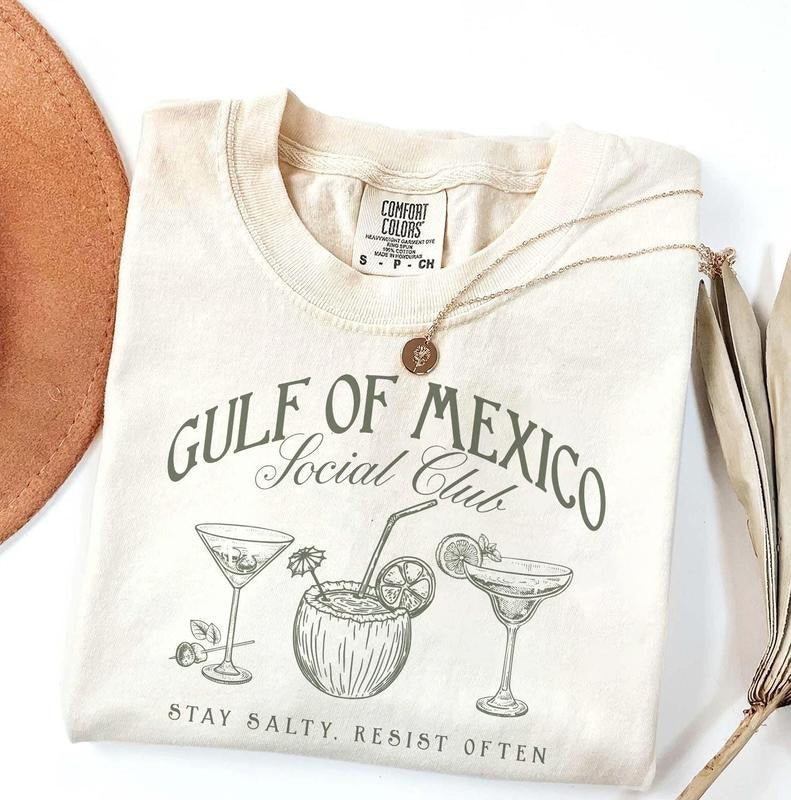 Retro Gulf Mexico Social Club Democrat Trump - Adult & Kids T-Shirts, Sweatshirts & Hoodies apparel design preview 1