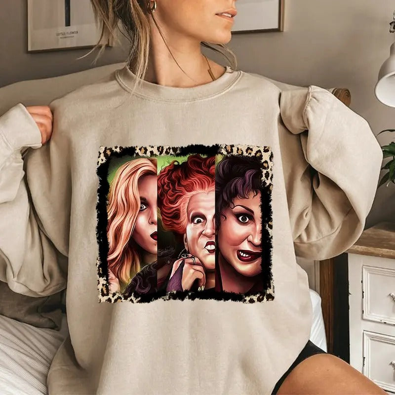 Retro Halloween Sanderson Sisters Hocus Pocus Party - Adult & Kids T-Shirts, Sweatshirts & Hoodies apparel design preview 1