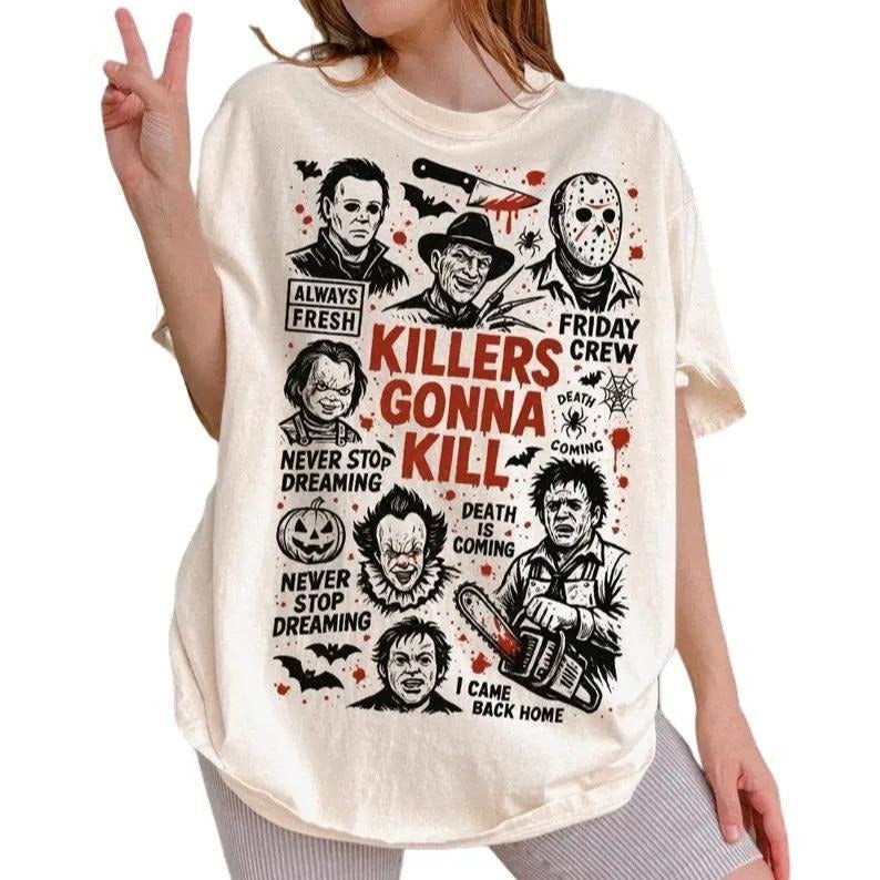 Retro Halloween Horror Movie Scary - Adult & Kids T-Shirts, Sweatshirts & Hoodies apparel design preview 1