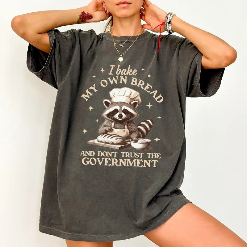 Retro I Bake My Own Bread Don'T Trust Government - Adult & Kids T-Shirts, Sweatshirts & Hoodies apparel design preview 1