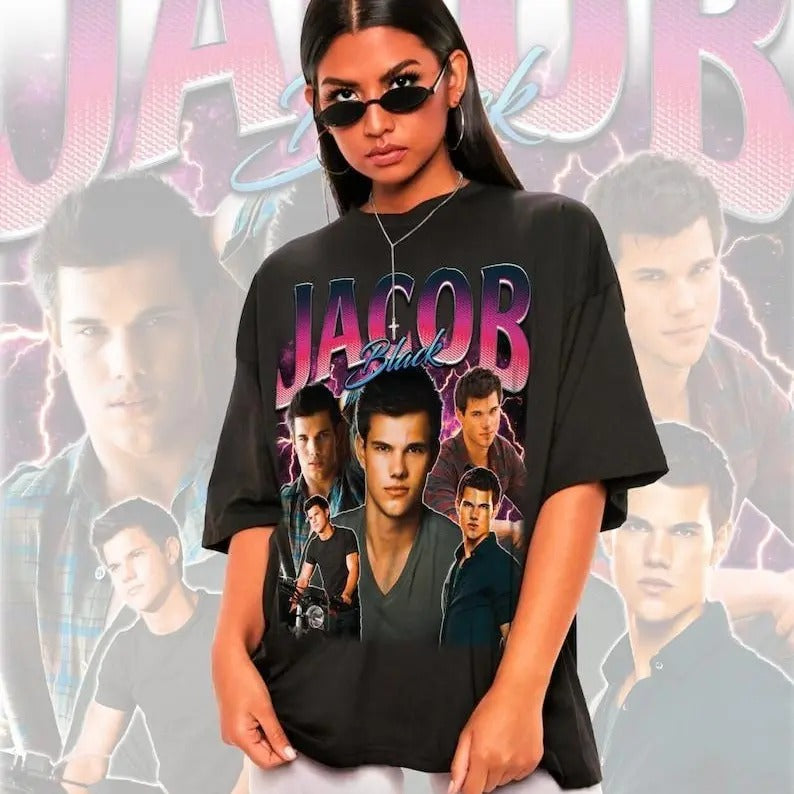 Retro Jacob Black Edward Cullen Robert Pattinson Team - Adult & Kids T-Shirts, Sweatshirts & Hoodies apparel design preview 1