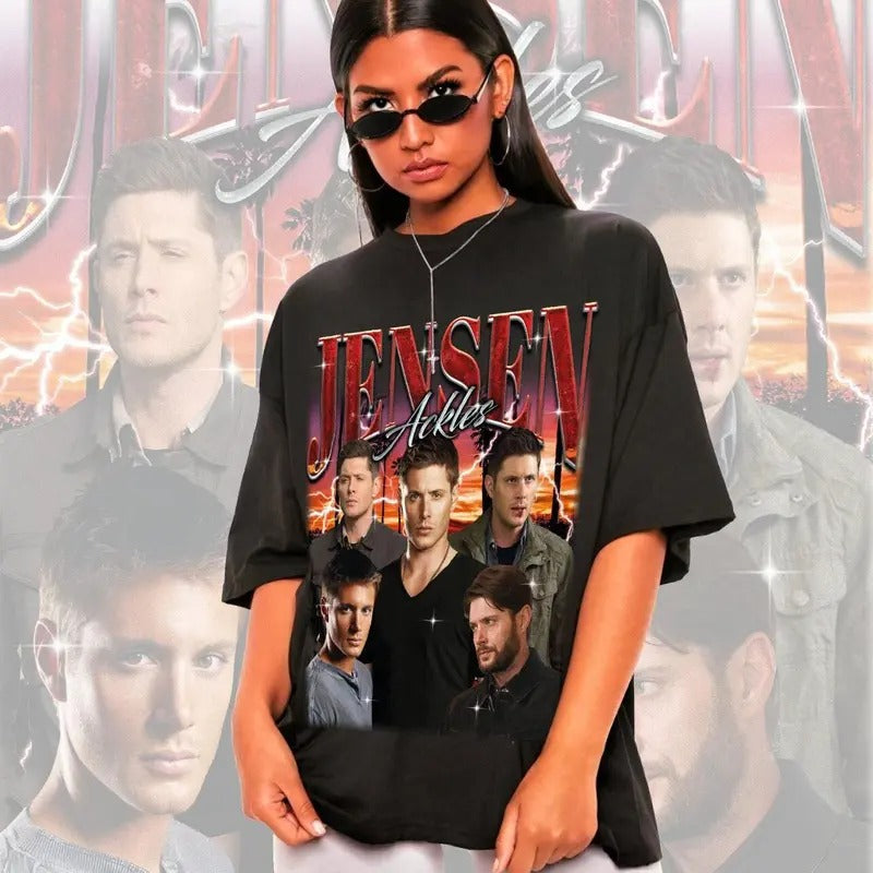 Retro Jensen Ackles Dean Winchester Supernatural - Adult & Kids T-Shirts, Sweatshirts & Hoodies apparel design preview 1