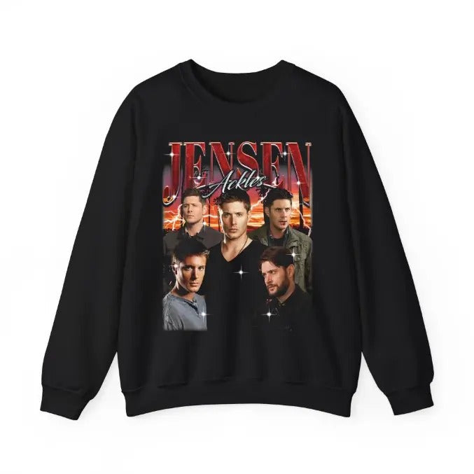 Retro Jensen Ackles Dean Winchester Supernatural - Adult & Kids T-Shirts, Sweatshirts & Hoodies apparel design preview 1